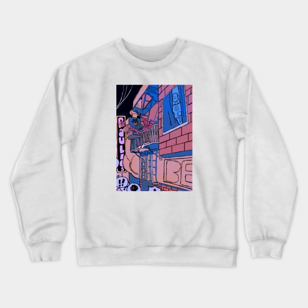 Balcony Crewneck Sweatshirt by raulfigtree